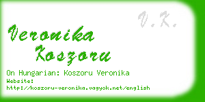 veronika koszoru business card